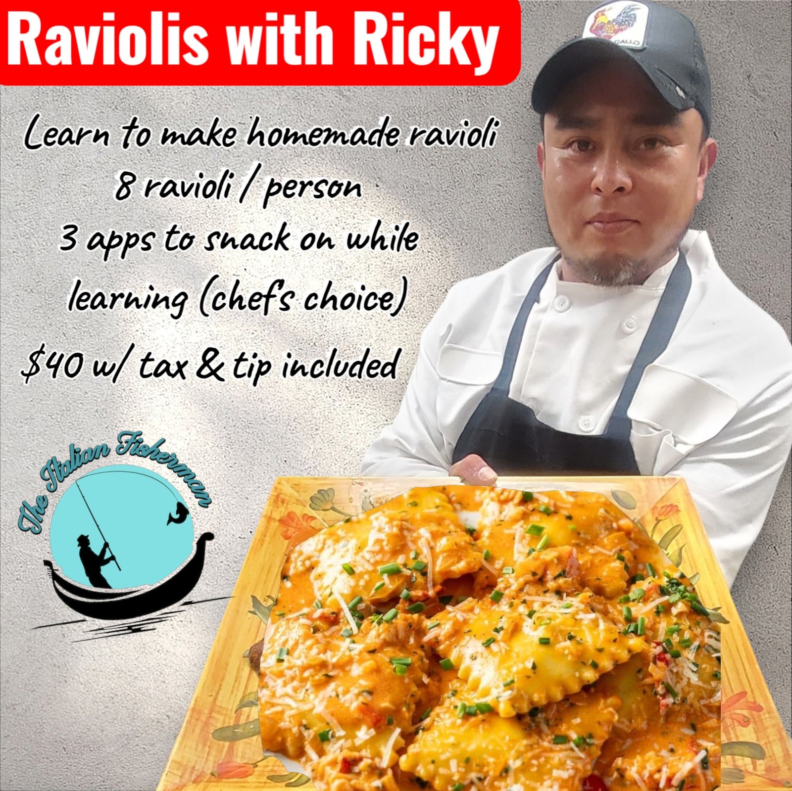 September 26th FRI (6pm) - Raviolis With Ricky